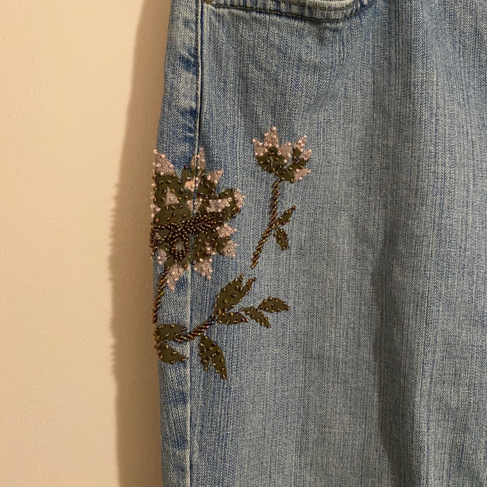 Z. Cavaricci Light Blue Floral Embroidered Jeans - Picture 6 of 10